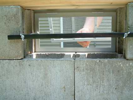 Crawl Space Foundation Vent - Rear View