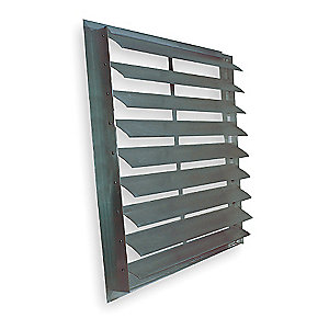 Premium Replacement Exhaust Shutters, Exterior Gable End Wall Mount, Aluminum, Rear Flange