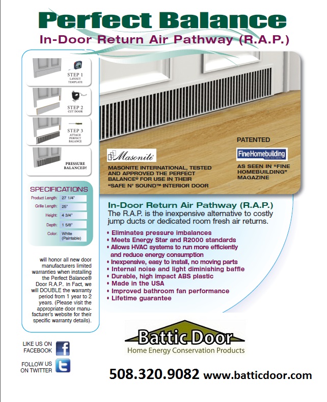 perfect balance indoor return air pathway