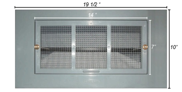 Crawl Space Foundation Vent Cover - Dimensions